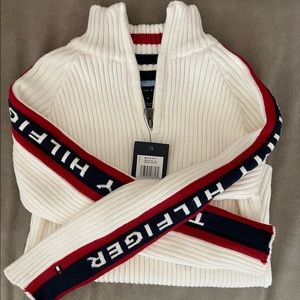 Tommy Hilfiger Boys Samuel 1/4-Zip Logo Sweater